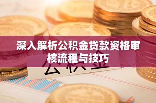 滴道深入解析公积金贷款资格审核流程与技巧