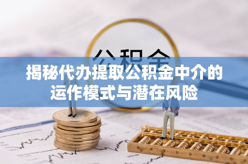 滴道揭秘代办提取公积金中介的运作模式与潜在风险