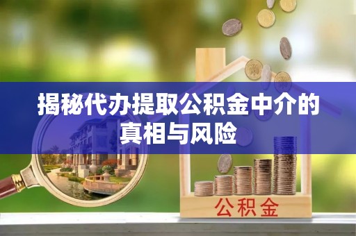 滴道揭秘代办提取公积金中介的真相与风险