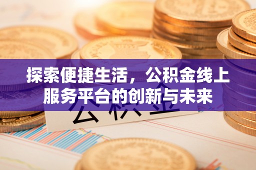 滴道探索便捷生活，公积金线上服务平台的创新与未来