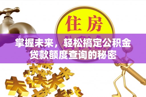 滴道掌握未来，轻松搞定公积金贷款额度查询的秘密