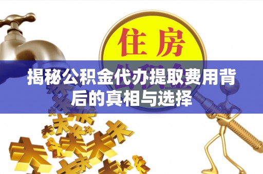滴道揭秘公积金代办提取费用背后的真相与选择