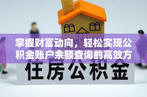 滴道掌握财富动向，轻松实现公积金账户余额查询的高效方式