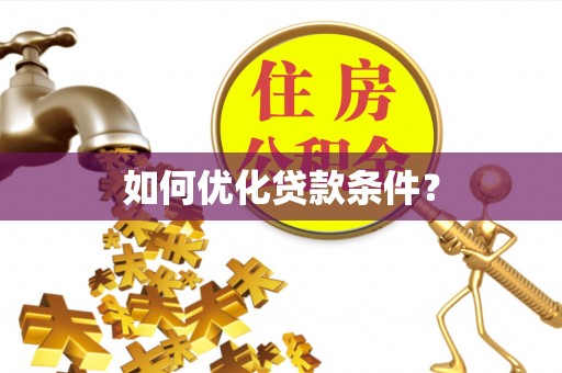 滴道如何优化贷款条件？