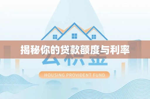滴道揭秘你的贷款额度与利率