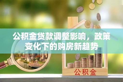 滴道公积金贷款调整影响，政策变化下的购房新趋势
