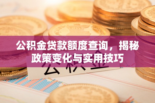 滴道公积金贷款额度查询，揭秘政策变化与实用技巧