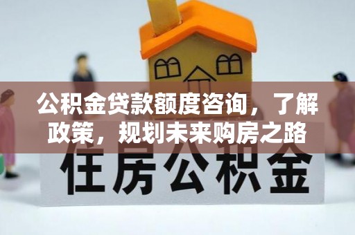 滴道公积金贷款额度咨询，了解政策，规划未来购房之路