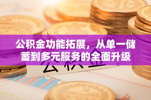 滴道公积金功能拓展，从单一储蓄到多元服务的全面升级
