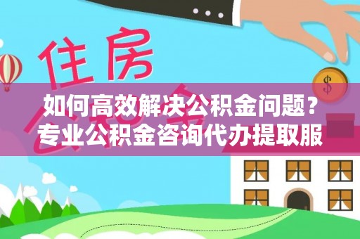 滴道如何高效解决公积金问题？专业公积金咨询代办提取服务来帮你