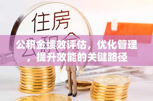 滴道公积金绩效评估，优化管理，提升效能的关键路径