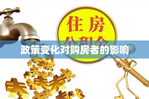 滴道政策变化对购房者的影响
