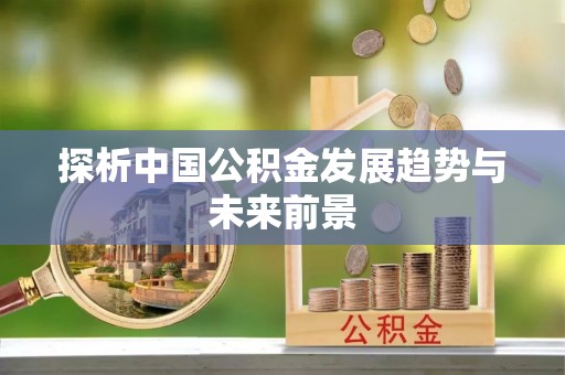 滴道探析中国公积金发展趋势与未来前景